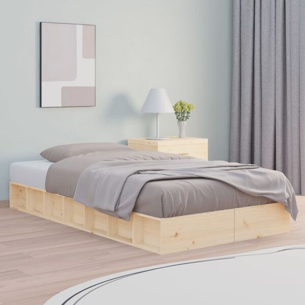 vidaXL Bedframe massief hout 100x200 cm