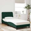 vidaXL Bed met matras fluweel donkergroen 80x200 cm