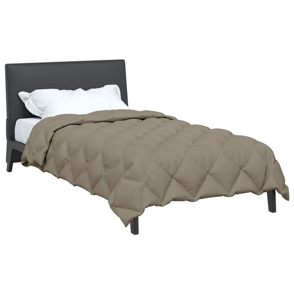 vidaXL Winter Dekbed Lichtgrijs 220 x 135 cm Microfiber