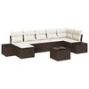 vidaXL Tuin Sofa Set 8 st Bruin poly rattan