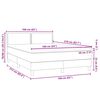 vidaXL Boxspring met matras en LED fluweel roze 160x210 cm
