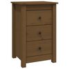 vidaXL Nachtkastje 40x35x61,5 cm massief grenenhout honingbruin