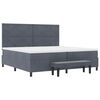 vidaXL Boxspring bed met matras Donkergrijs 200 x 200 cm Fluweel