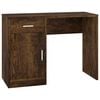 vidaXL Bureau met kast en lade 100x40x73 cm bewerkt hout gerookt eiken