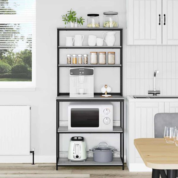 vidaXL Keukenplank Grijs Sonoma 80 x 40 x 168 cm Bewerkt hout