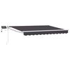 vidaXL Handbediende luifel met LED's Antraciet en Wit 3,5 x 2,5 m