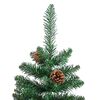 vidaXL Slanke Kerstboom Groen 180 cm PVC en massief dennenhout