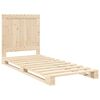 vidaXL Bedframe met hoofdbord massief grenenhout 90x200 cm