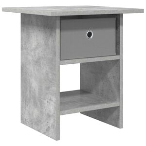 vidaXL Nachtkastje met lade Beton Grijs 41 x 40 x 45 cm Bewerkt hout