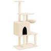 vidaXL Kattenmeubel met sisal krabpalen 131 cm cr&egrave;mekleurig