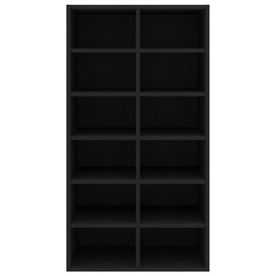 vidaXL Schoenenrek 54x34x100,5 cm bewerkt hout zwart