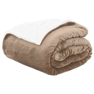 vidaXL plaid Camel 130 x 150 cm 1 kg Fleece