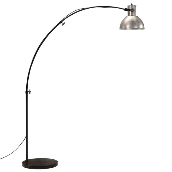 vidaXL Vloerlamp 25 W E27 150 cm vintage zilverkleurig