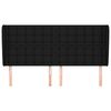 vidaXL Hoofdbord met randen 183x23x118/128 cm stof zwart