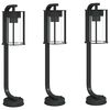 vidaXL Vloerlamp voor buiten 3 st 60 cm roestvrij staal zwart