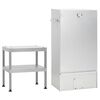 vidaXL BBQ-rookoven met tafel gegalvaniseerd staal