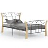 vidaXL Bedframe metaal zwart 100x200 cm