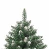 vidaXL Kunstkerstboom Groen 140 x 140 x 210 cm PVC en Plastic en Staal