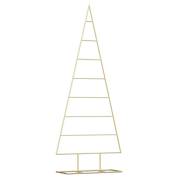 vidaXL Metalen kerstboom met standaard Goud 150 cm Poedergecoat staal