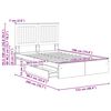 vidaXL Opslag bed met hoofdeinde Wit 120 x 190 cm Bewerkt hout