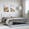 vidaXL Bedframe met hoofdbord metaal wit 183x213 cm