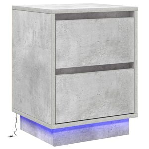 vidaXL Nachtkastje Beton Grijs 39 x 34,5 x 50 cm Bewerkt hout