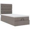 vidaXL Ottoman bed met matras 90x190cm stof taupe