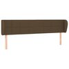 vidaXL Hoofdbord met randen 163x23x78/88 cm stof donkerbruin
