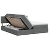 vidaXL Opslag bed met hoofdeinde 2 st Donkergrijs Nep Leer