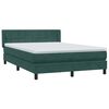 vidaXL Boxspring met matras fluweel donkergroen 160x220 cm