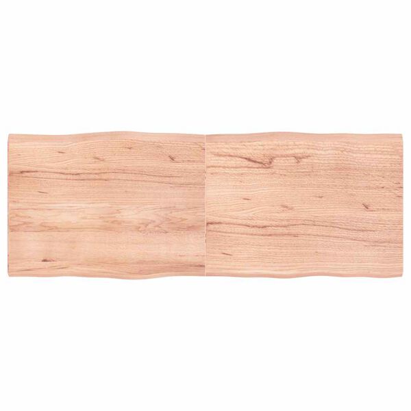 vidaXL Tafelblad natuurlijke rand 160x60x(2-4) cm eikenhout lichtbruin