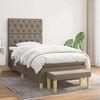 vidaXL Boxspring met matras stof taupe 80x200 cm