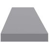 vidaXL Wandschappen zwevend 2 st 120x23,5x3,8 cm MDF grijs