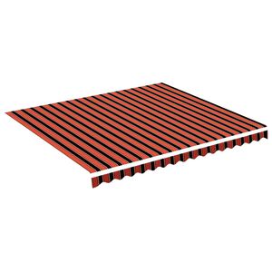 vidaXL Vervangingsdoek voor luifel 4x3,5 m oranje en bruin