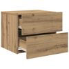 vidaXL Nachtkastje 2 pcs Artisan Eiken 50 x 39 x 41 cm Bewerkt hout