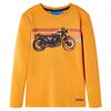 vidaXL Kindershirt met lange mouwen 92 okerkleurig