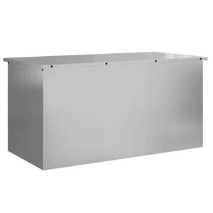 vidaXL Tuinkussenopbergdoos Staal 100 x 50,5 x 50 cm 220 Zilver