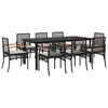 vidaXL 9-delige Tuinset poly rattan zwart