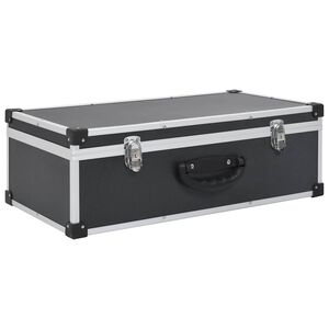 vidaXL Cd-koffer voor 80 cd's aluminium ABS zwart