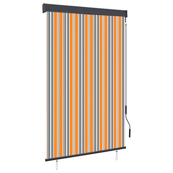 vidaXL Rolgordijn voor buiten 120x250 cm geel en blauw