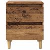 vidaXL Bedkast met lade Oud Hout 40 x 35 x 50 cm Bewerkt hout