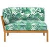 vidaXL Bankstel Blad Bladpatroon 133 x 92 x 69 cm Massief Acaciahout