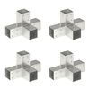 vidaXL Paalverbindingen 4 st X-vorm 71x71 mm gegalvaniseerd metaal