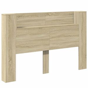 vidaXL Hoofdbord Kast met LED Sonoma Bewerkt hout