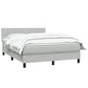 vidaXL Boxspring met matras fluweel lichtgrijs 160x220 cm