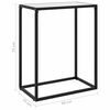 vidaXL Wandtafel 60x35x75 cm gehard glas wit
