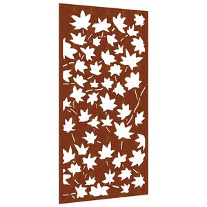 vidaXL Wanddecoratie tuin esdoornbladontwerp 105x55 cm cortenstaal