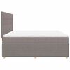 vidaXL Boxspring met matras stof taupe 180x200 cm
