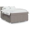 vidaXL Boxspring met matras stof taupe 140x190 cm
