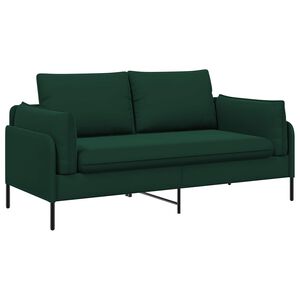 vidaXL 2-Zits Sofa 2-zits Donkergroen 188 x 81 x 89 cm fluweel